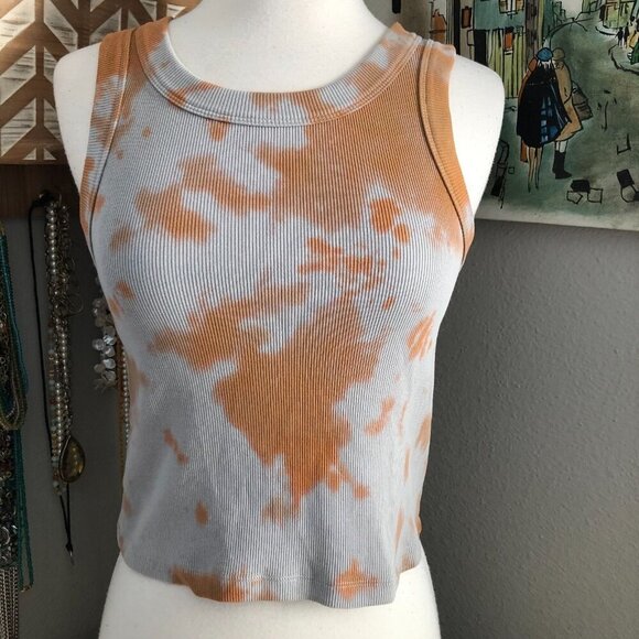 Shelbe Shop Earth Cropped Ribbed Tank Top - Tie Dye Organic Cotton - Picture 2 of 9